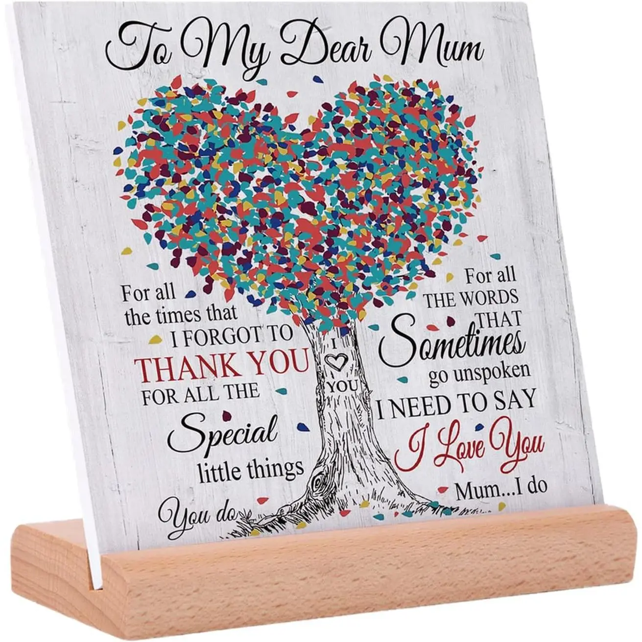 Gifts for Mum, Desk Decor Sign Mum Birthday Gifts, Birthday Gifts for Mum from Daughter Son, Acrylic Plaque Presents for Mum, Christmas Mothers Day Gifts for Best Mum