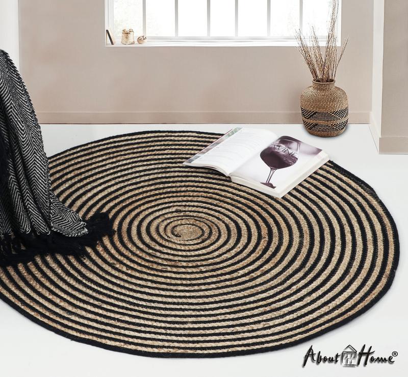 Jute and Cotton Braided Round rugs - Area Rugs - CHAKRA Round Rugs 8
