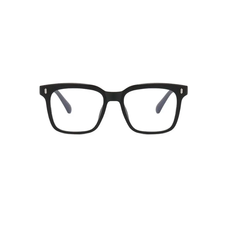 Black Square Frame Geek Glasses Clear Lens Nerd Unisex Eyeglasses UK 6