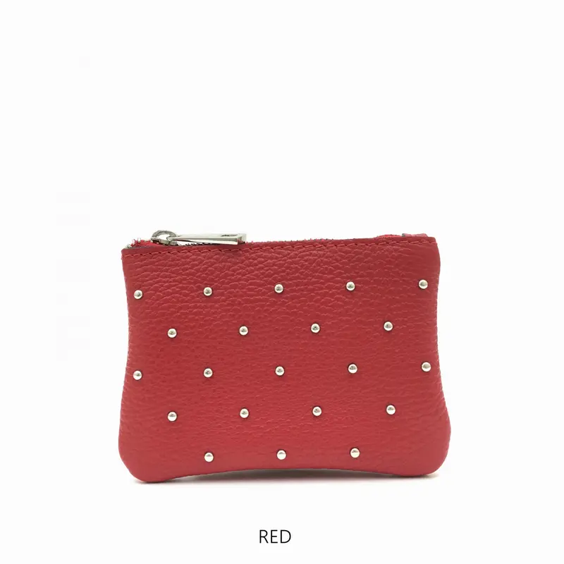 Leather Zipper Stud Purse 8