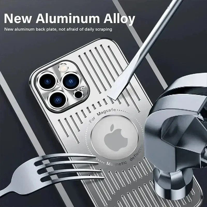 Aluminum Cooling Phone Case for iPhone 16/15/14/13/12 Pro Max 5