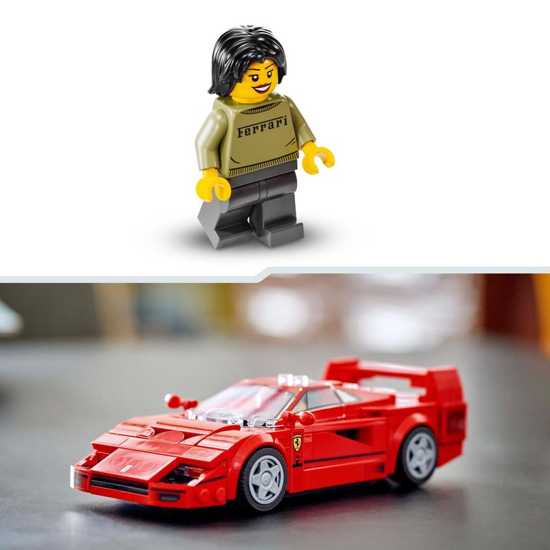 LEGO Speed Champions Ferrari F40 Supercar Buildable Vehicle, Toy Model Car for 9 Plus Year Old Boys and Girls, with Driver Minifigure, Kids' Bedroom Decoration, Gift Idea 76934 4