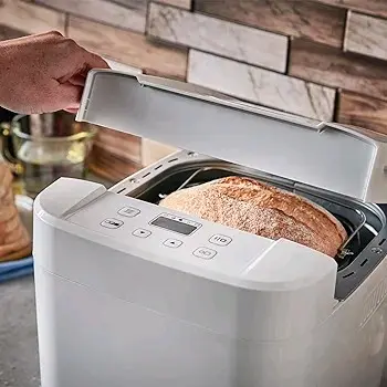 Russell Hobbs Electric Bread Maker, 12 Program Settings, Gluten-Free, 3 Crust Settings, Viewing Window, Auto Keep Warm, 550W - White 4