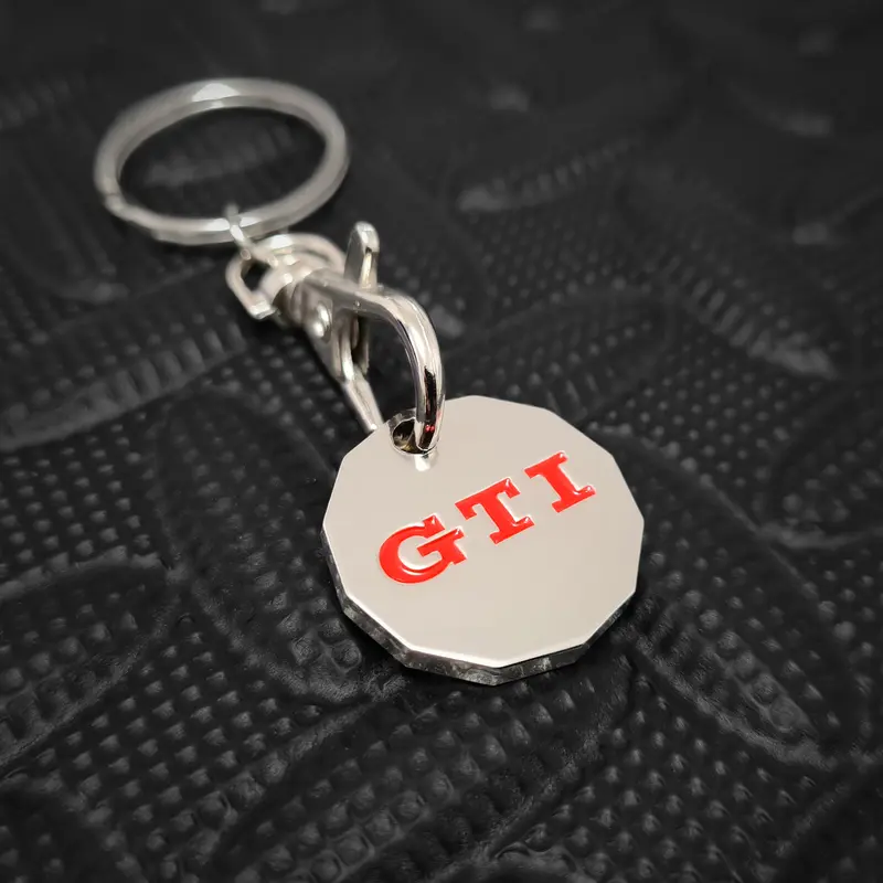 VW GTI Shopping Trolley Coin Keychain / Keyring Gift 0