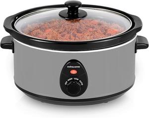 Andrew James Slow Cooker - 3.5L Capacity, 3 Temperature Settings, Removable Bowl & Glass Lid - Cookware