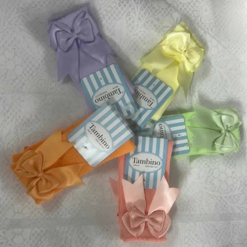 Tambino double bow knee high socks 0