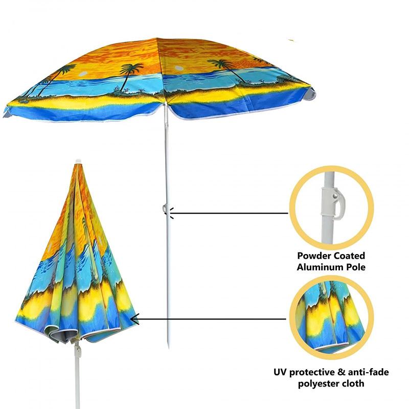 Product Introduction of 1.8m Beach Parasol Garden Parasol Sunshade for Outdoor Terrace 4