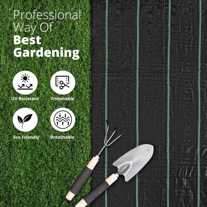 Weed Control Membrane 2M x 5M 105GSM Heavy Duty Weed Membrane Breathable Weed Control Fabric Landscape Fabric for Weed Barrier in Garden, Ground Cover, Raised Bed, Underdecks and Walkways 7