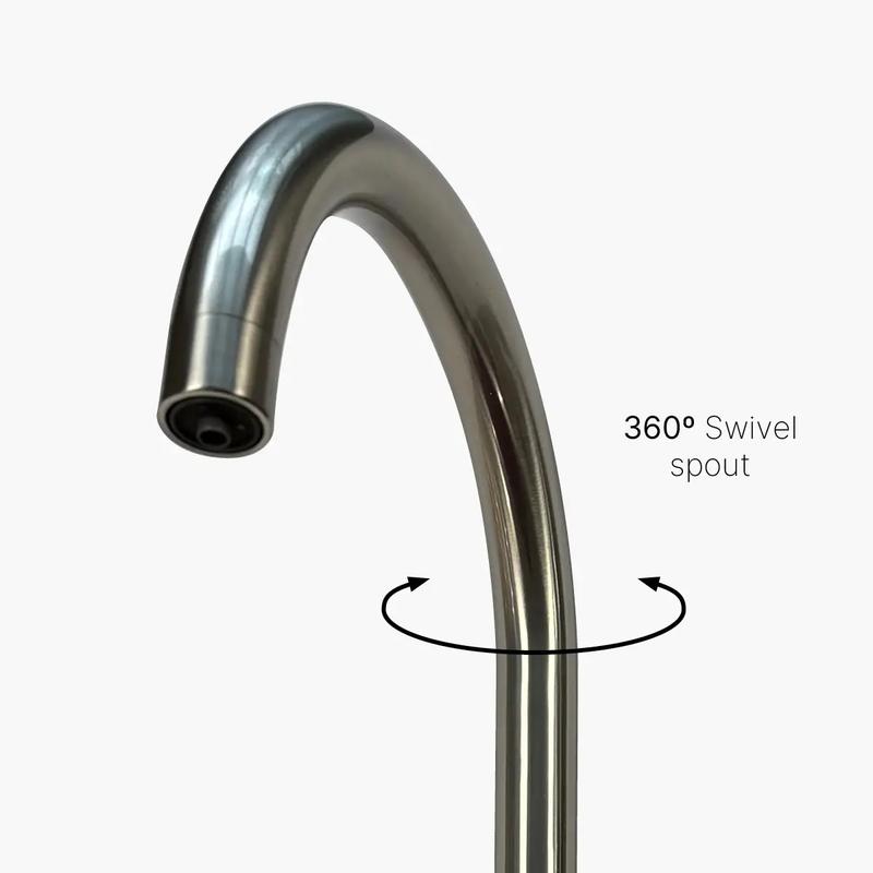 Flair Brushed Nickel 3-1 Swan Cold Filtered Water Tap 2
