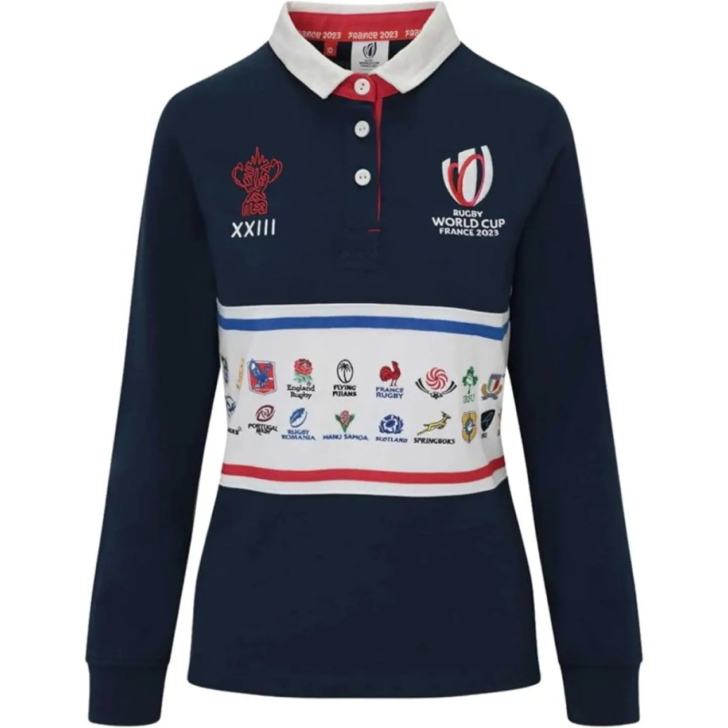 Rugby World Cup 2023 Shirt Women's XXIII 20 Unions Stripe Jersey
