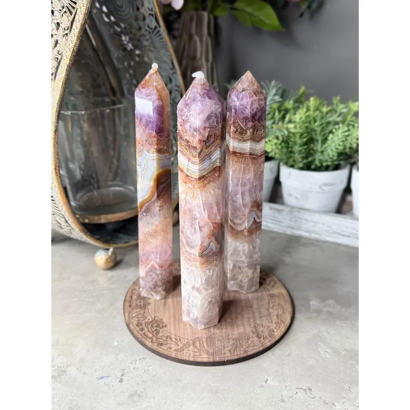Large Amethyst Crazy Lace Agate Towers crystal tower 2