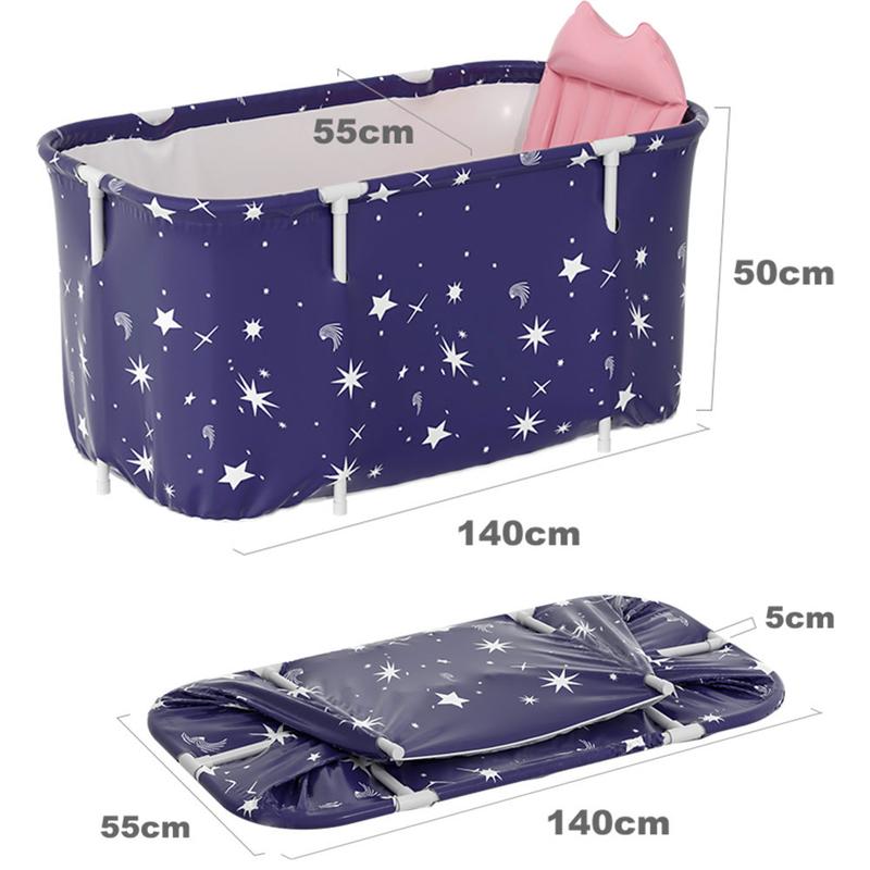 Product Introduction of AceHome Large Portable Folding Bathtub with Cushion 13