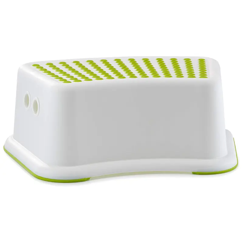 Sturdy Step Stool for Bathroom, Practical Non-Slip Toilet Step in White and Green for Kids, Multiuse Booster Step, Toddler Potty Training (Green, 1) 6