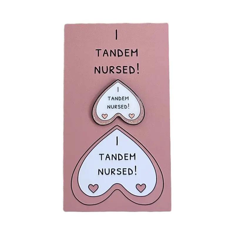 I Tandem Nursed! Breastfeeding Milestone Award Enamel Pin Badge Keepsake 0