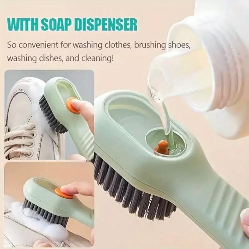 1-2pcs Laundry Soap Dispenser Scrubbing Brush For Cleaning Shoe Cleaning Brush 3