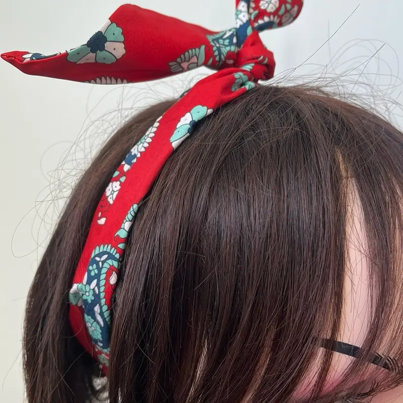 Handmade WIRE HEADBAND wired head scarf rockabilly hair band wrap vintage pin up 50s 60s 70s 80s 1