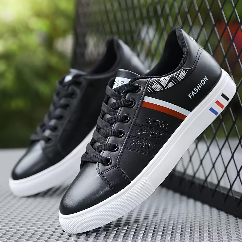 Product Introduction of All Seasons Men's Low Top Skate Shoes - Non Slip Lace Up Casual Shoes For Outdoor Walking Traveling 2