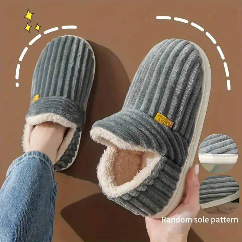 CozySoft Slippers - Warm, Soft Sole, Plush Lined, Non-slip, Closed Toe, Comfortable Shoes for Bedroom, Mom, Pregnancy - Perfect for Cold Winter Nights