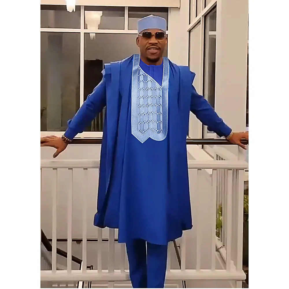 African Agbada (Deep Blue) nigerian traditional