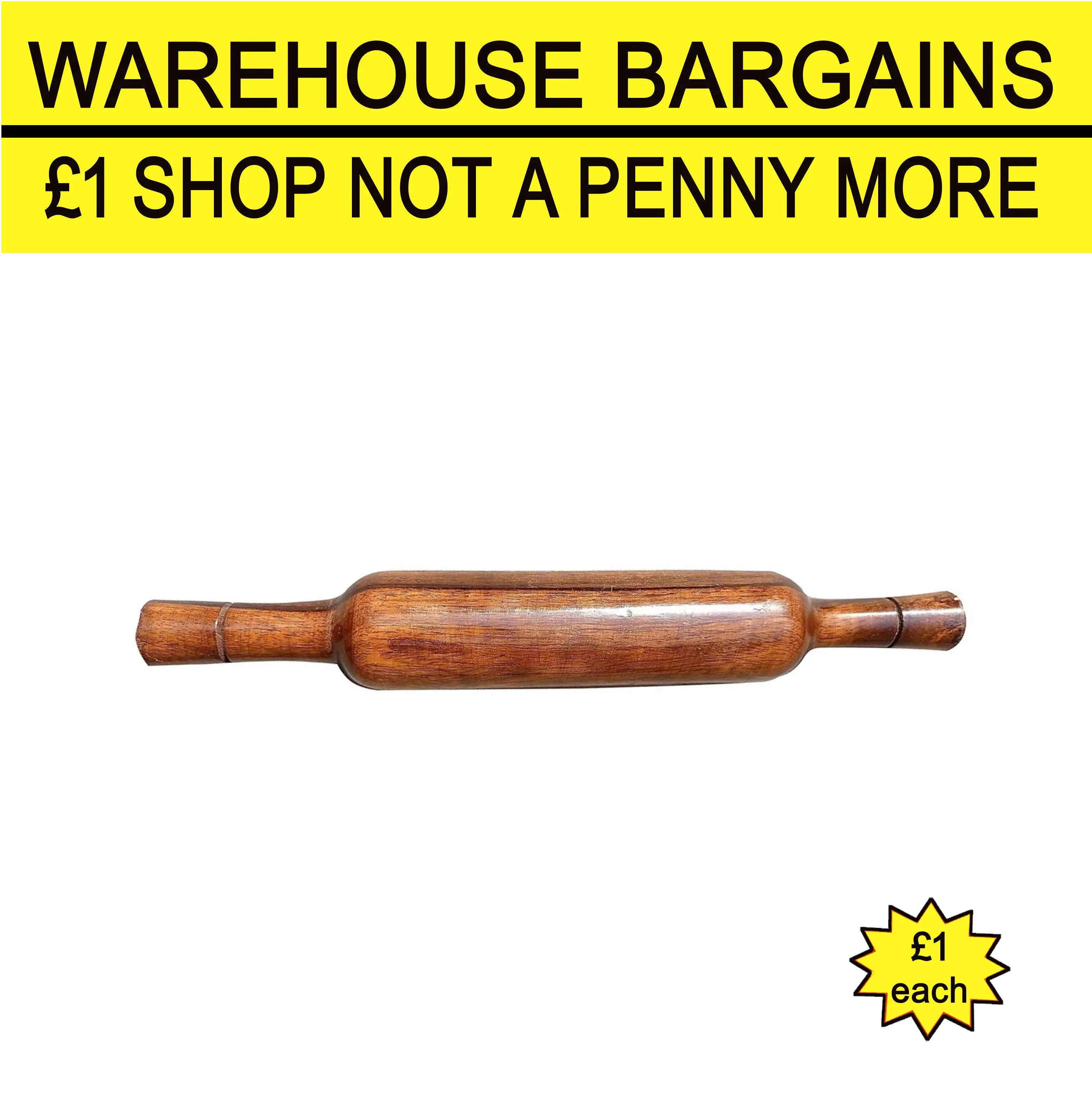 Wooden Rolling Pin 30cm - Essential Kitchen Utensil for Baking - Bakeware, Utensils