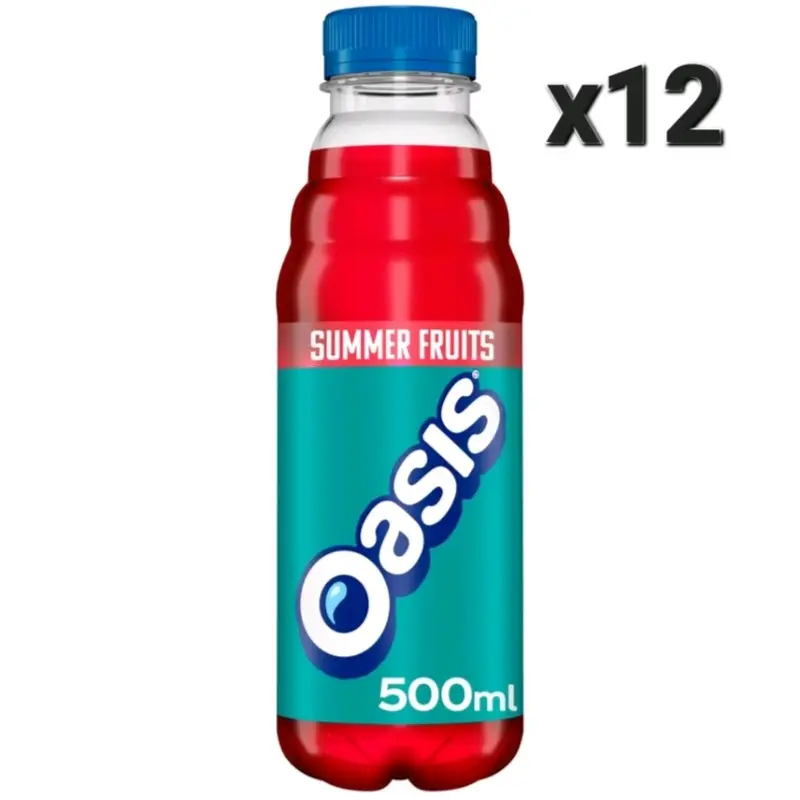 Oasis Summer Fruits - 12 x 500ml Bottles - Juice Beverage Drink - LONG DATE 1