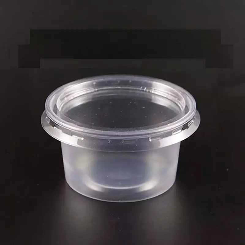 100x 4oz Clear Plastic Containers Tubs with Separate Lids Food Safe Takeaway. Preserving Containers Disposable Round Transparent Industrial 4