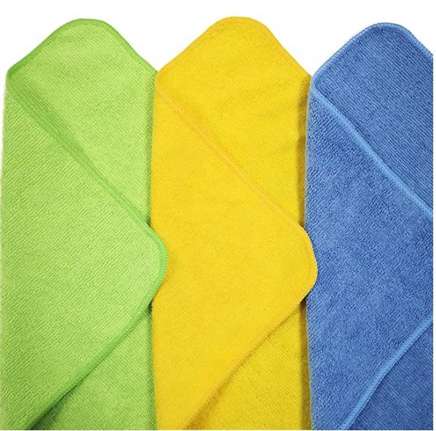Lifeideas Microfiber Cotton Dishcloth Set, 8/12 PCS for Quick-Drying, Highly Absorbent Cleaning - Reusable Kitchen Essentials (4 Colors, 30×30CM) 3