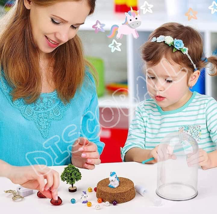 DIY Double Unicorn Night Light Create Your Own Mini Landscape Craft Kit For Baby 3