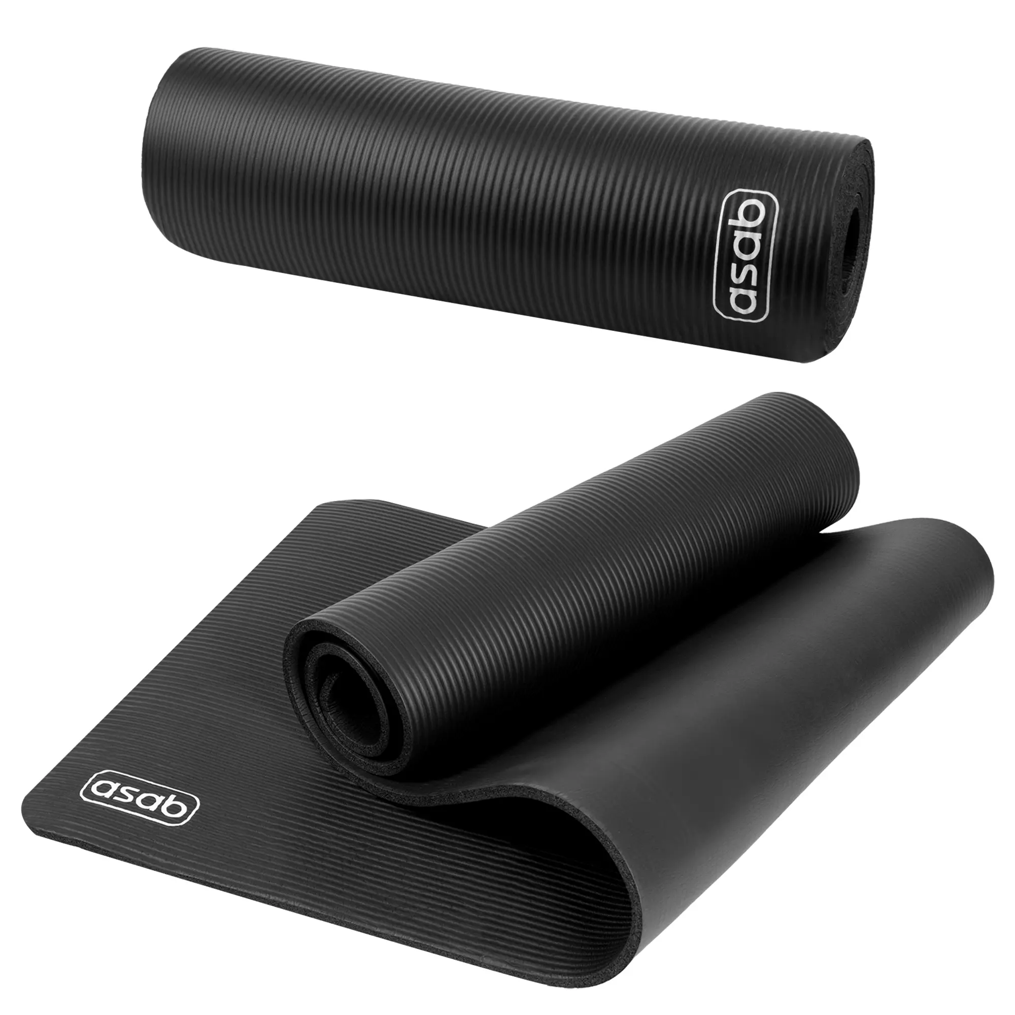 ASAB Yoga Mat 183 x 60 x 1cm - BLACK