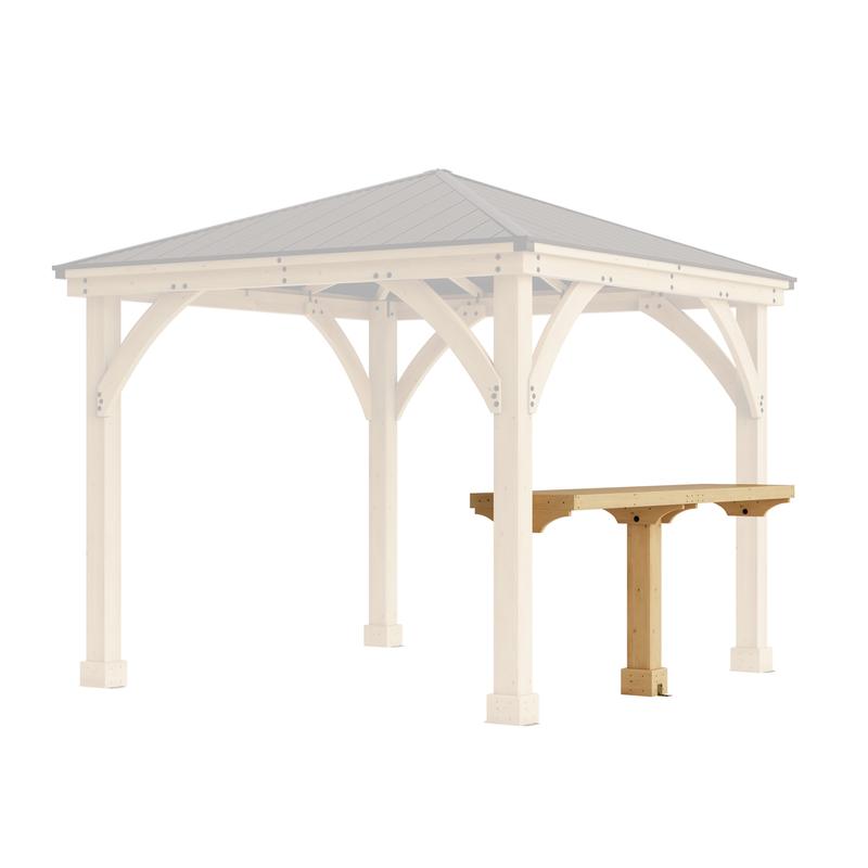 Meridian Gazebo 10ft x 10ft (3m x 3m) with Wooden Bar Counter 3