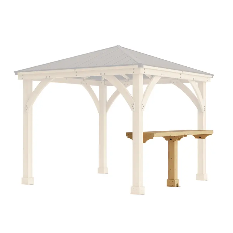 Meridian Gazebo 10ft x 10ft (3m x 3m) with Wooden Bar Counter 3