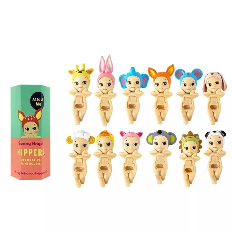 Sonny Angel Animal and Fruit Hippers Series - Cute Collectibles Figurines for Fans and Collectors (Self-Attach)