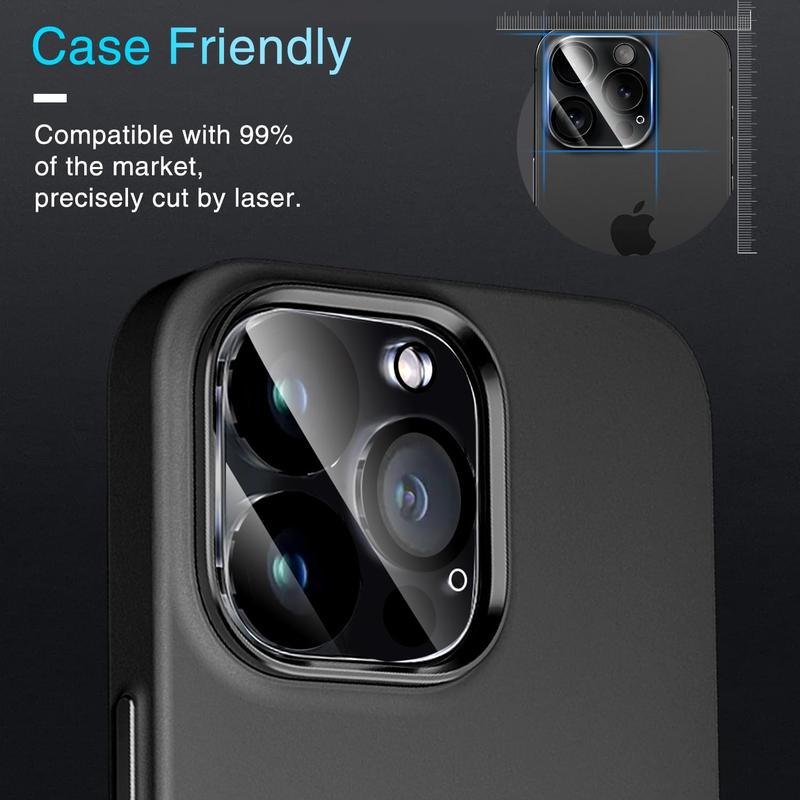 IMBZBK 6 Pack Camera Lens Protector for iPhone 16 Pro Max/iPhone 16 Pro Accessories Camera Protector Screen Cover 9H Tempered Glass Unbreakable Protection Case Friendly 6