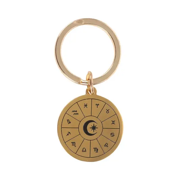 Astrology Wheel Keyring - Perfect for keys 1