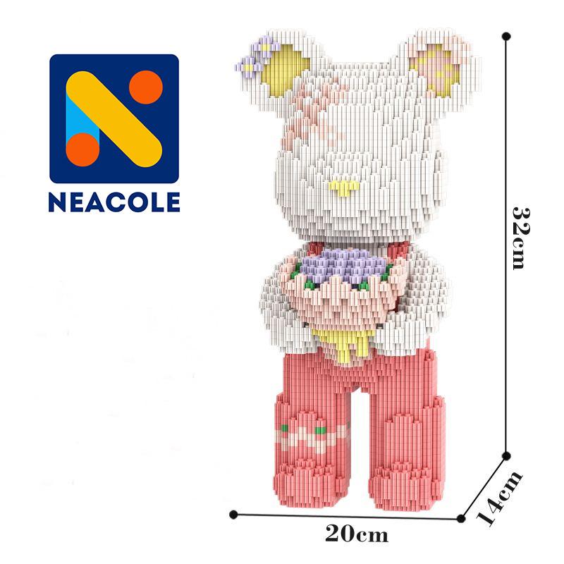 (Medium Bear) Bear Building Block, Neacole building block, 2025 New Year Gift, Gift for kids,Neacole New design bear, Princess Bear, Flower bear, Gift for your lover,Creative Decoration 2