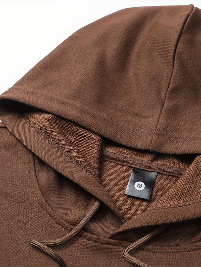 Product Introduction of 3pcs Men's Hoodies - Solid Color, Drawstring & Kangaroo Pocket |   Casual Sportswear for Spring/Fall 1
