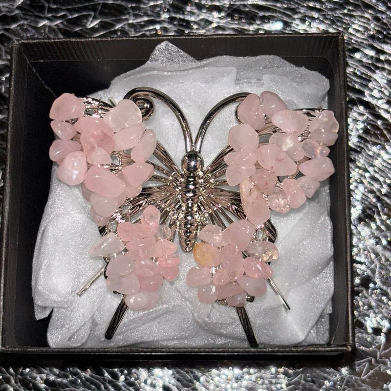 Prettiest crystal chips butterfly ornament 7cm 1pc 4
