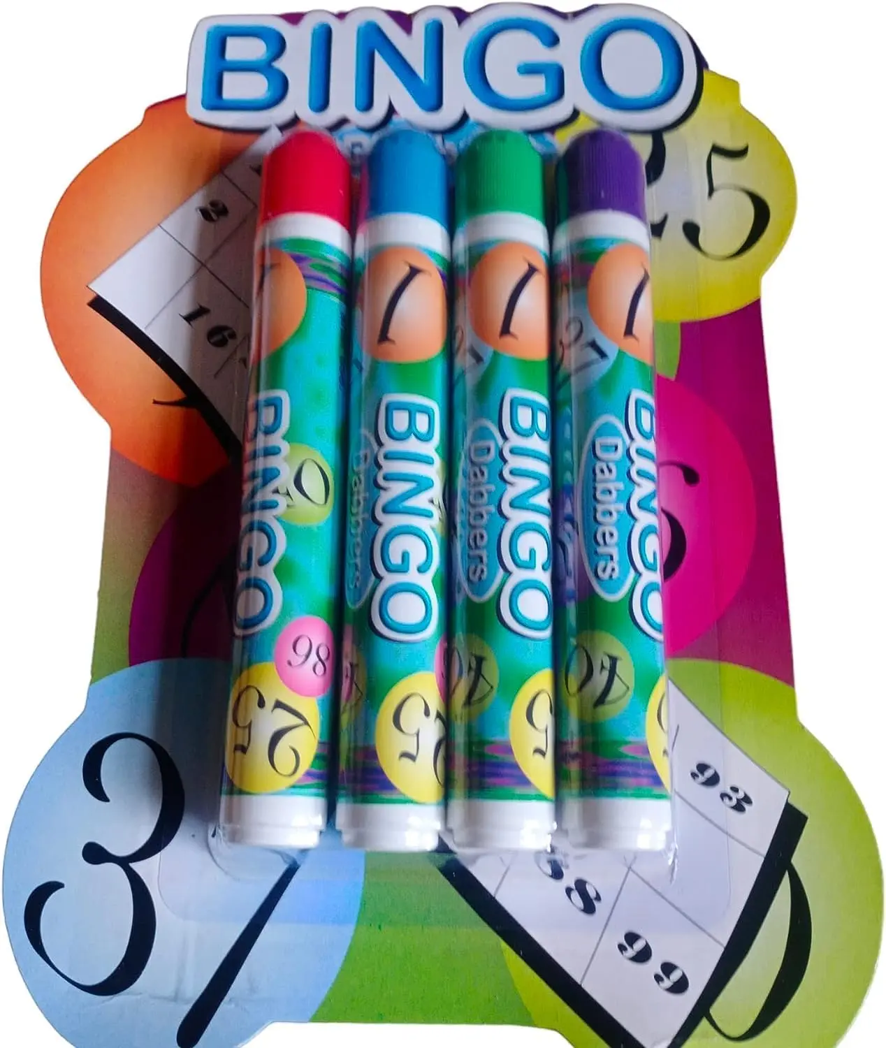 4PK Bingo Dabbers Markers Multi-Colour Pens Game Fun Party Activities Tickets