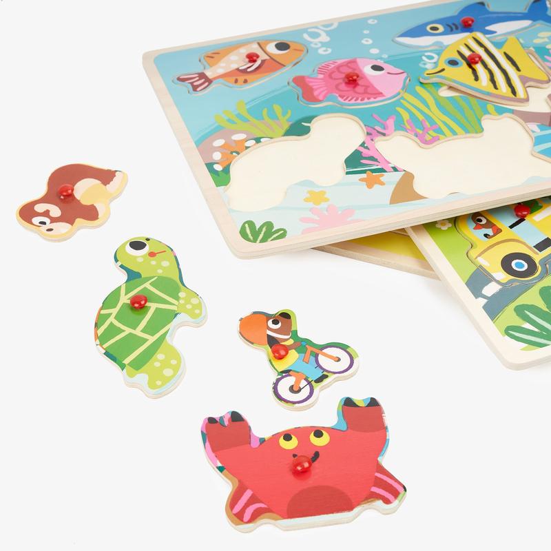 Wooden Jigsaw Peg Puzzles 3