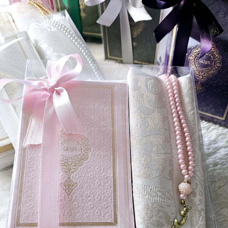 Quran Book + prayer mat with tasbeh set Ramadan EID HAJJ UMRAH perfect Birthday Islamic wedding gift t as 8