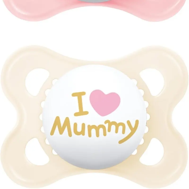 Style 0+ Months (Pack of 2), Baby Soothers with Self Sterilising Travel Case, Newborn Essentials, Pink (Designs May Vary) 7