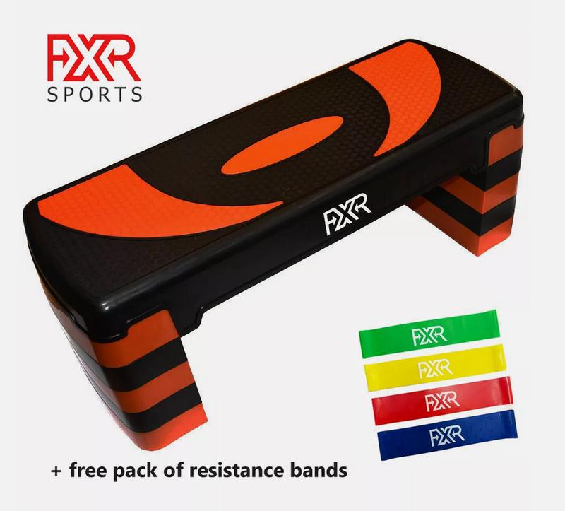 FXR Sports Adjustable 5 Level Step Aerobic Stepper for Exercise 0