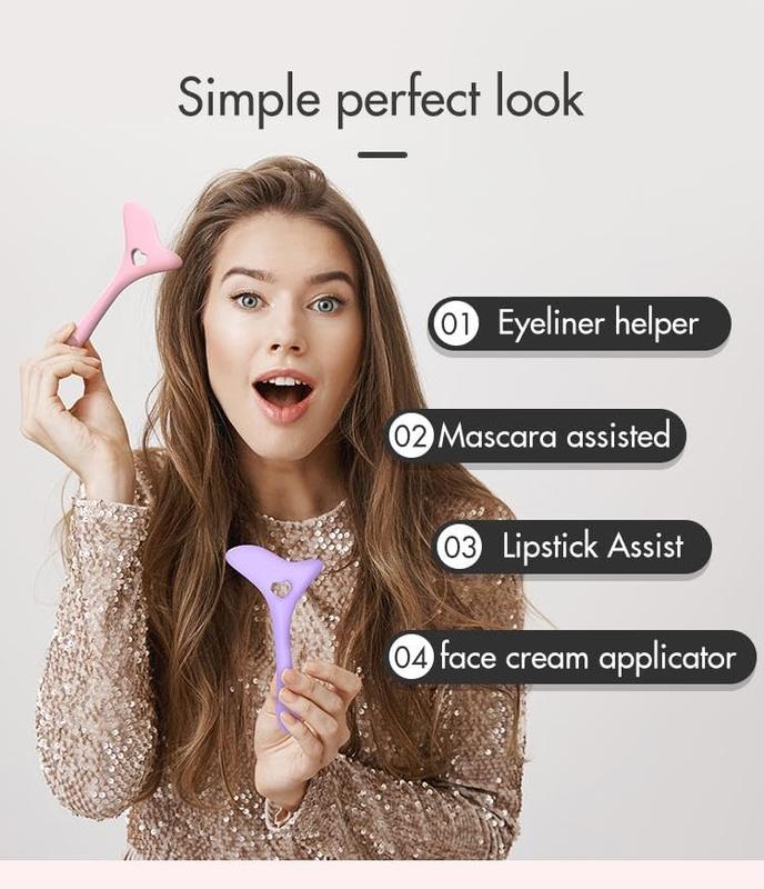 Onlineforu LTD Pink Y Style Makeup Silicone Eyeliner Smokey Eyeshadow Drawing Guide Tool Durable and Flawless 3