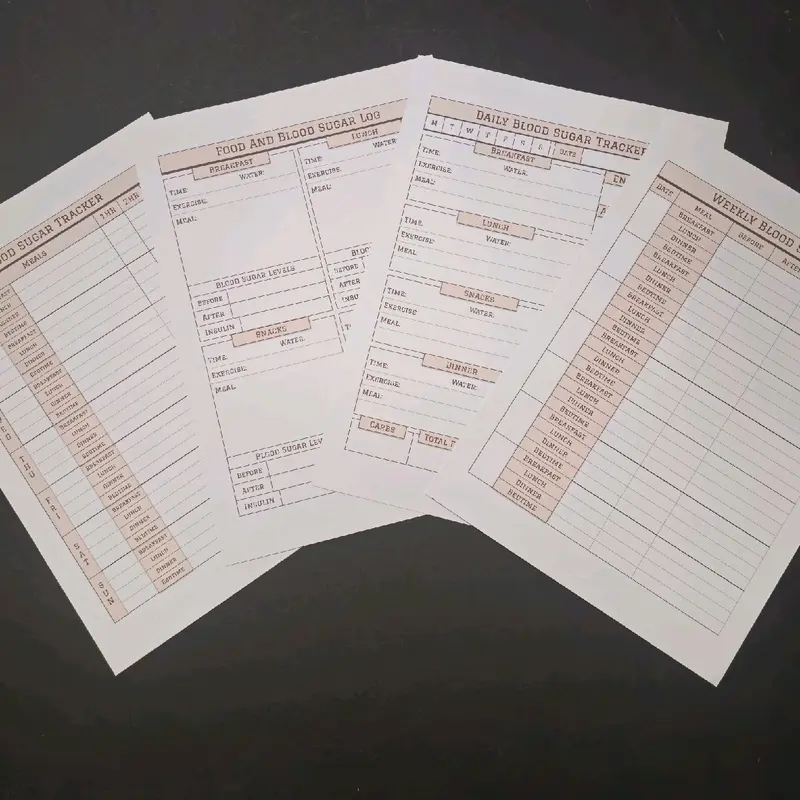 Diabetes Meal Plan, Food Chart, Grocery list, BM Blood Sugar log, Diabetic food list, Meal Planner, Diabetic Diet 4