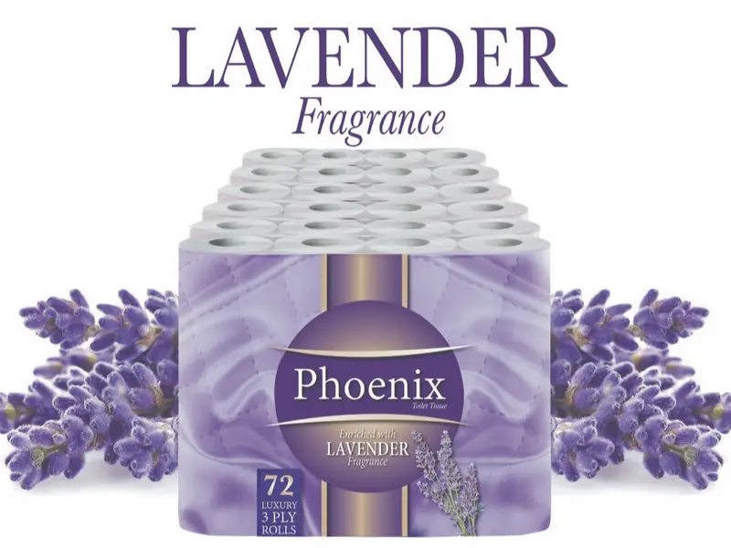 72 Toilet Rolls Lavender Fragranced 3 Ply 5