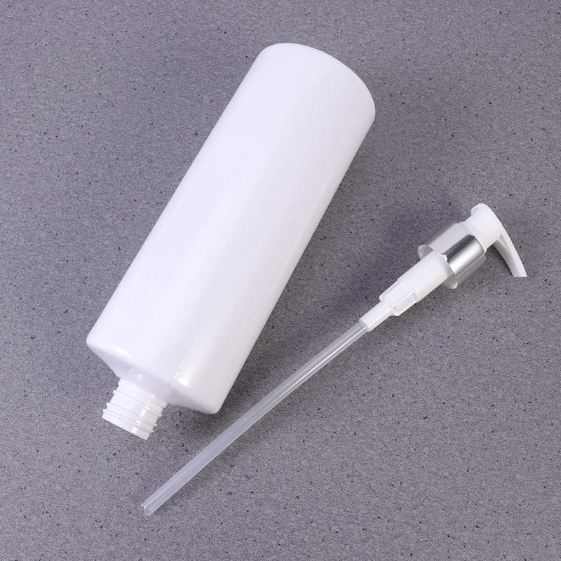 Set of 3 - 500ML Bathroom Dispenser Soap Pump. This sleek white cylindrical PET plastic bottle comes with a silver white lotion pump for convenient soap dispensing. Enhance your bathroom decor while keeping your hands clean and hygienic. Easy to refill 4