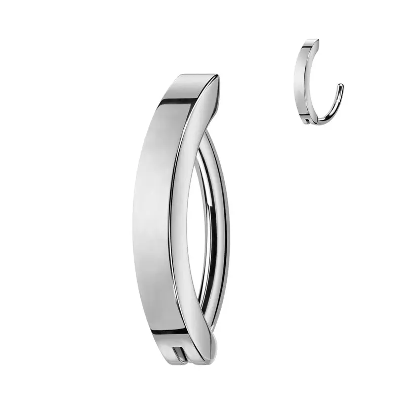 BELLY RING HOOP - SURGICAL STEEL CLICKER HOOP 0