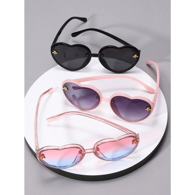 3pcs/Set Heart Shaped Fashionable Children Fashion Glasses 3