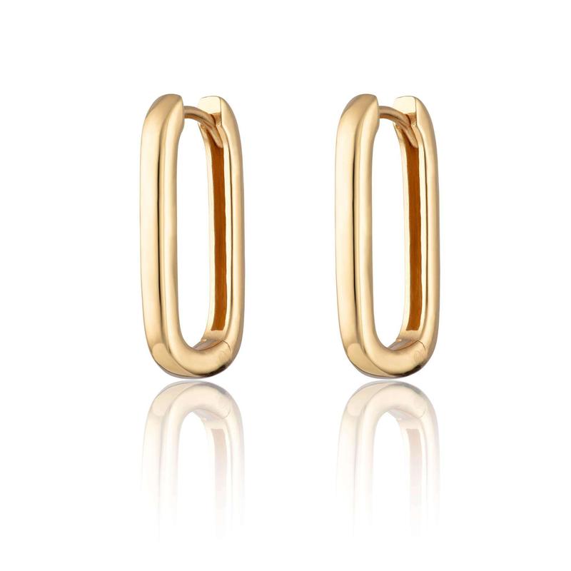 Oval Hoop Earrings 1