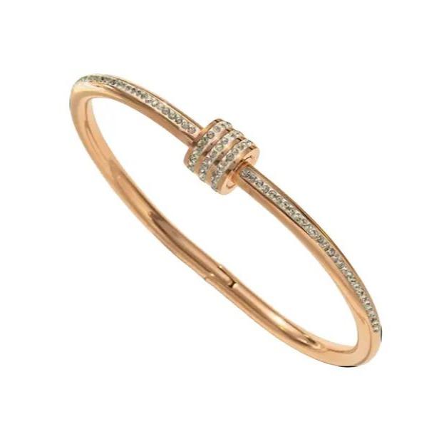 Amelia Diamante Bangle - 18K Gold Plated - Gold/Silver/Rose Gold - Tarnish Free 3